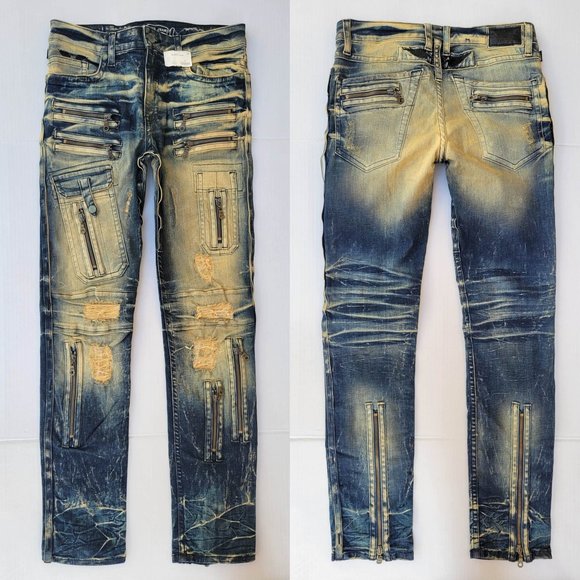New Men's ROBIN'S JEAN sz 31 Mecano Cargo Slim Jeans